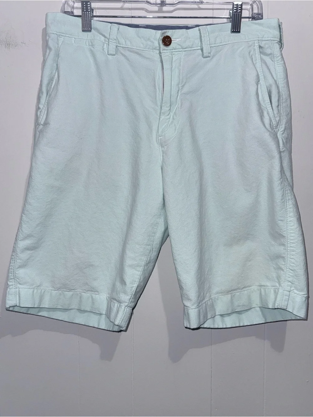 J.Crew Men's Club Shorts Mint Green Chino 32W EUC